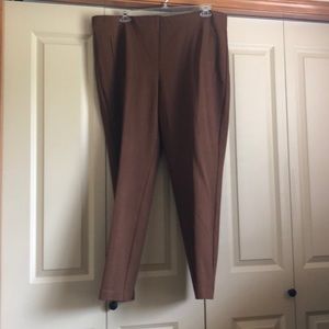 Chico’s Juliet Straight Leg Pant Size 4 Brandy Brown